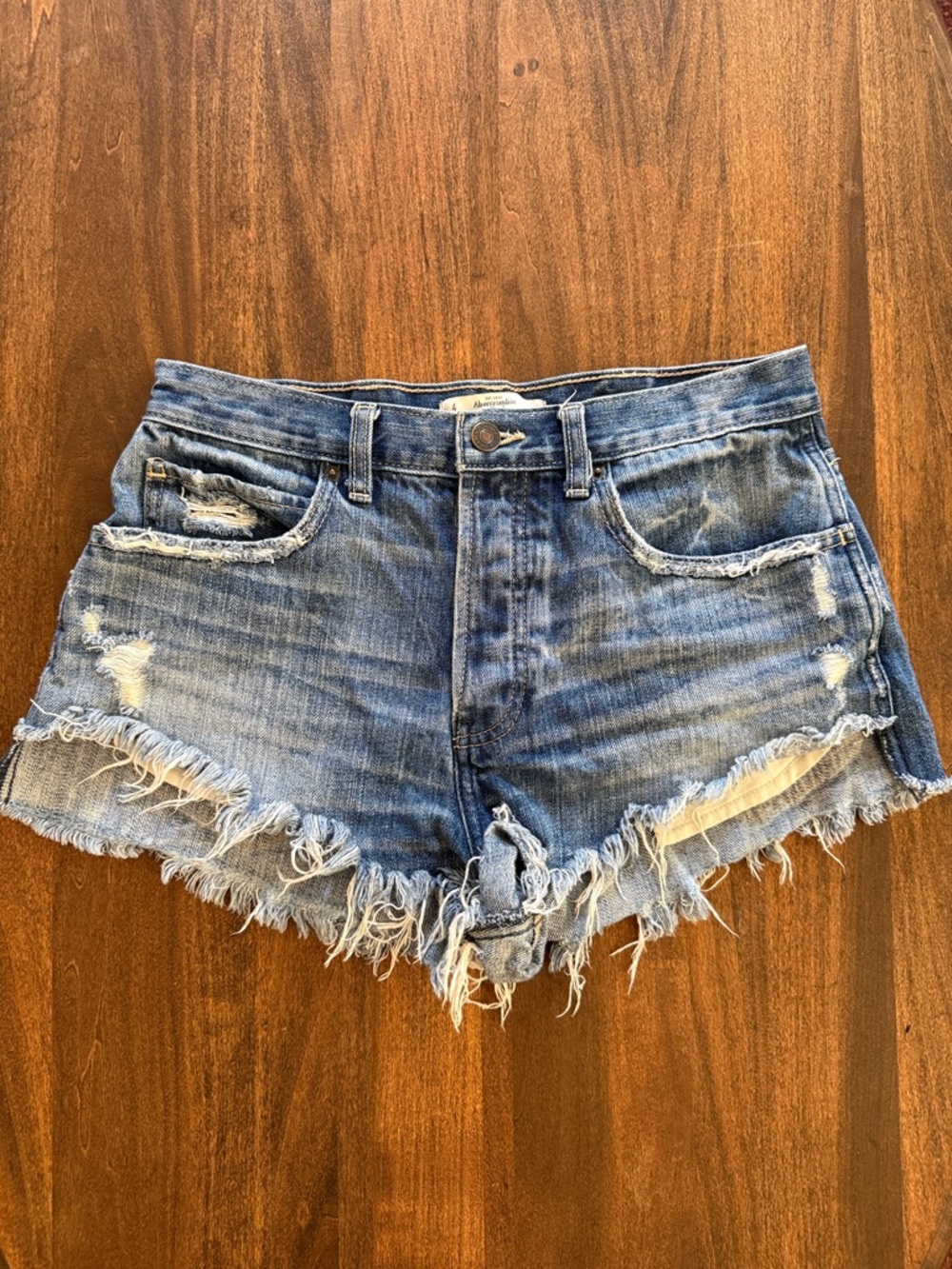 Abercrombie & Fitch Cheeky Cut-off Jean Shorts